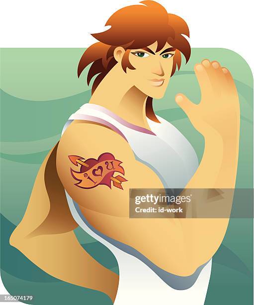 cool man - different body types stock illustrations