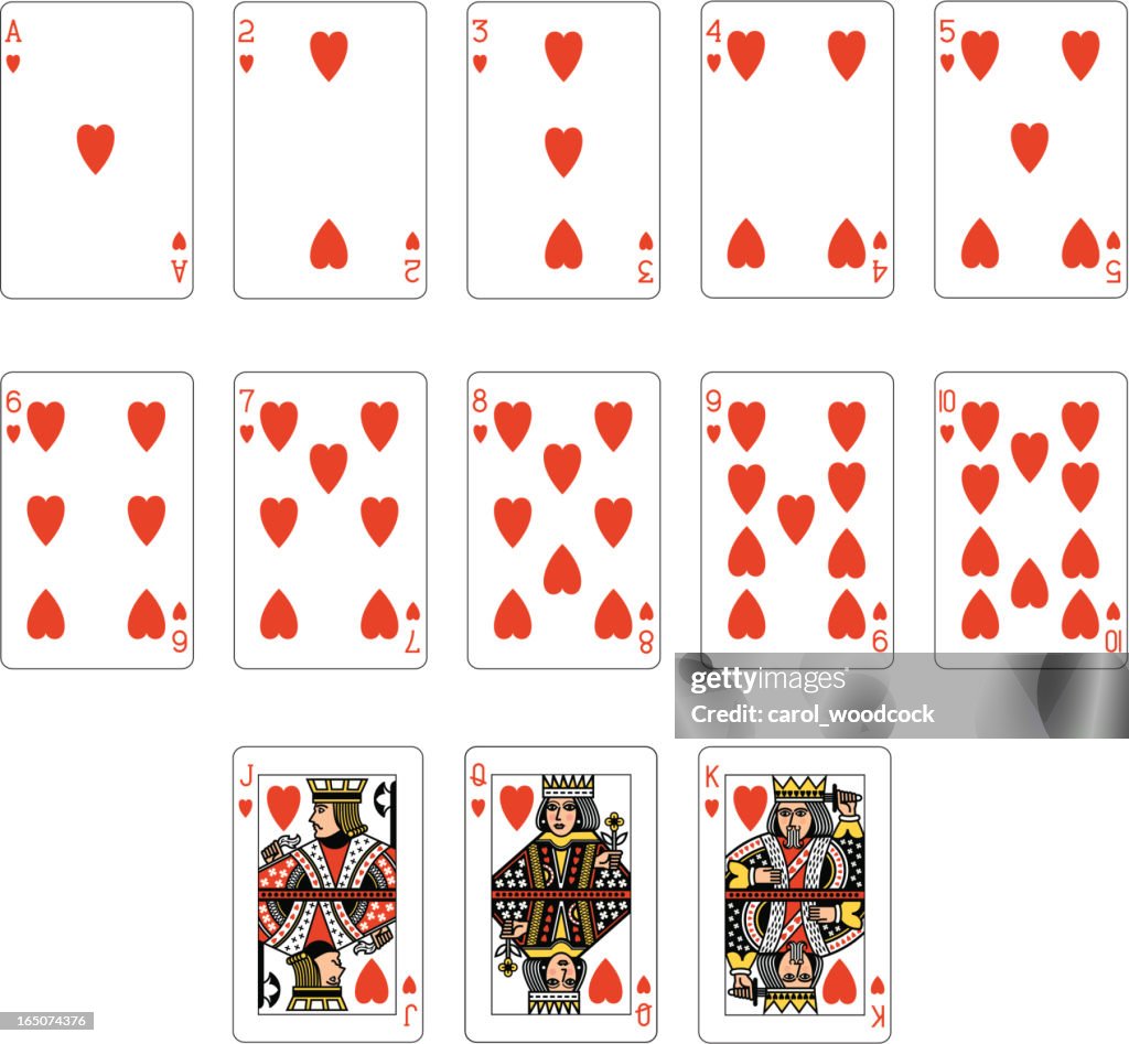 Heart Suit playing cards