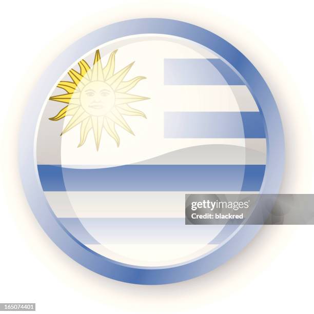uruguay flag icon - marbles balls stock illustrations