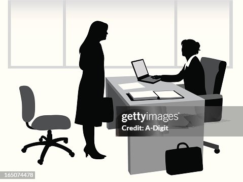 Interview Vector Silhouette Interview Vector Silhouette