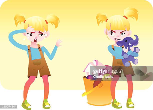 ilustrações de stock, clip art, desenhos animados e ícones de os problemas com twins - doll house