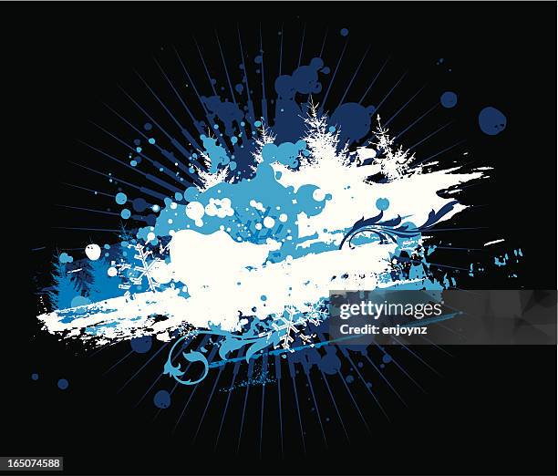 winter splash background - snow board stock illustrations