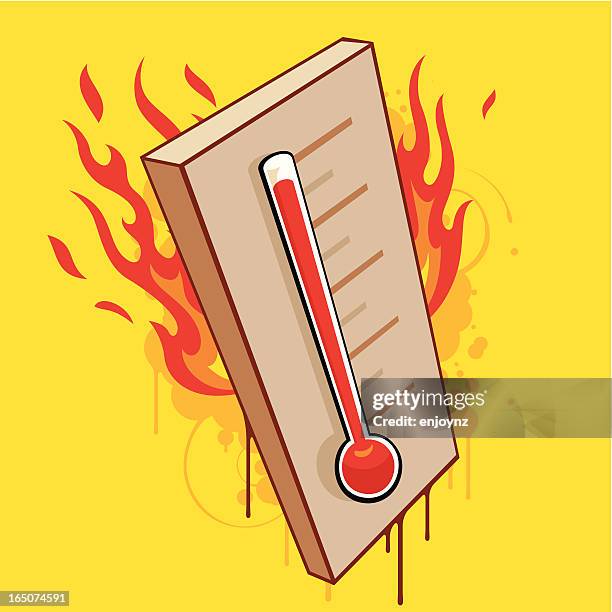 hot thermometer - weather thermometer stock illustrations