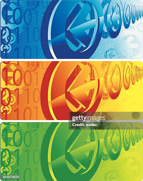 futuristic technology design - 3d illustration rendering of binary code pattern stock illustrations