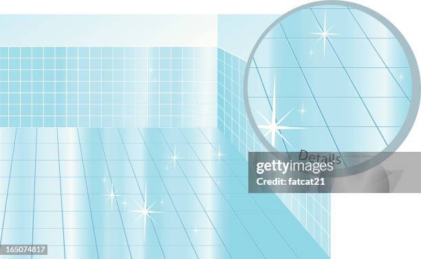 bath floor tiles - empty bathroom background stock illustrations