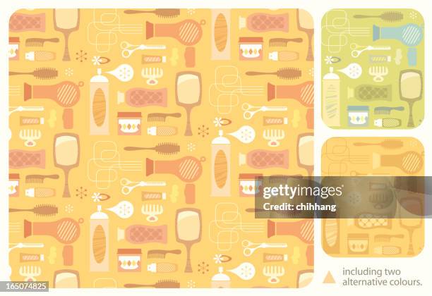 haircare kit pattern - orange gel texture stock illustrations