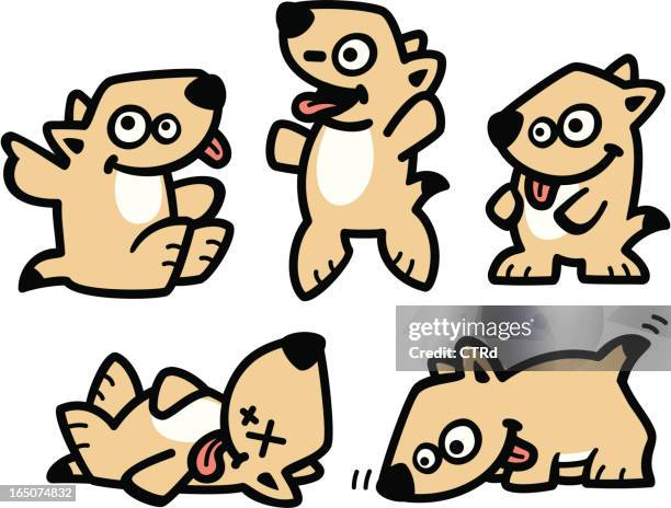 little dog - dog pointing stock illustrations