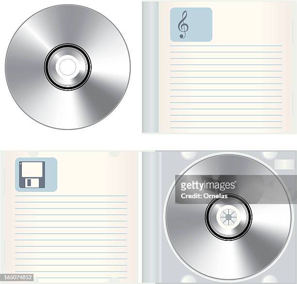 ilustraciones, imágenes clip art, dibujos animados e iconos de stock de música/datos con caja jewel de cd - dvd