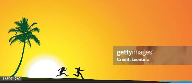 beach fun - spring break beach stock illustrations