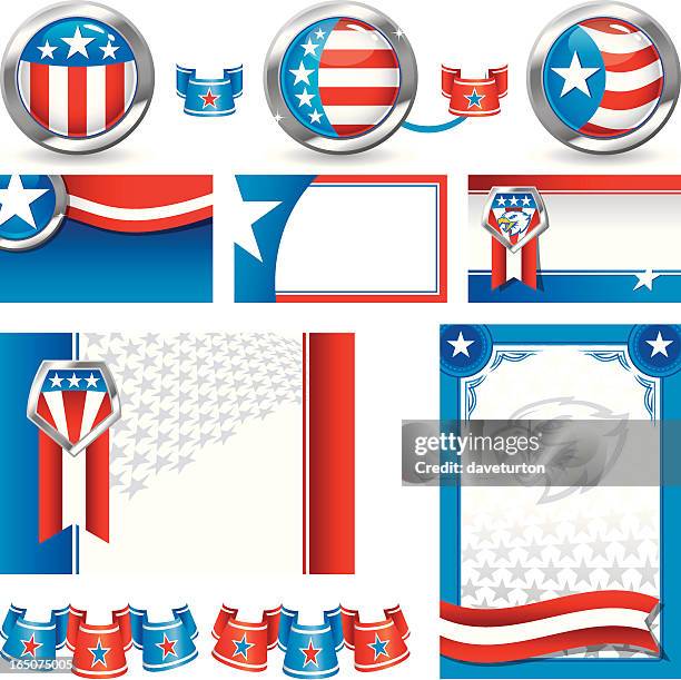 patriotic elements - presidential seal stock illustrations