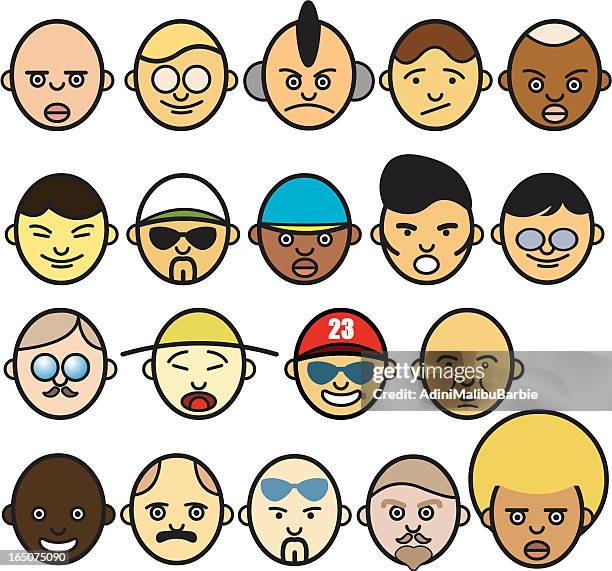 icon gesichter ich - gangsta rap stock-grafiken, -clipart, -cartoons und -symbole