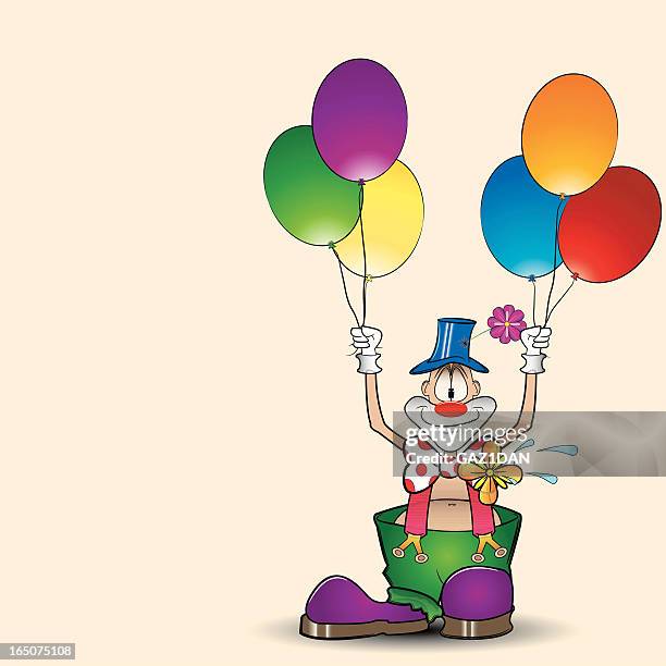 happy clown background - makeup squirt stock illustrations