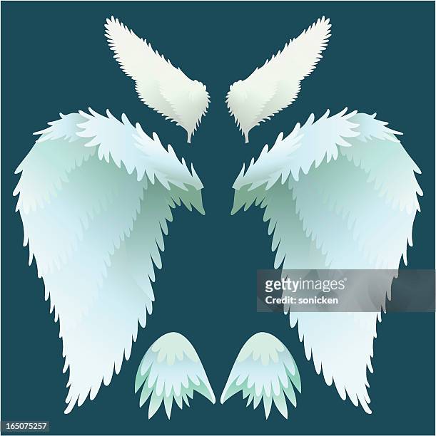 wings - archangel gabriel stock illustrations