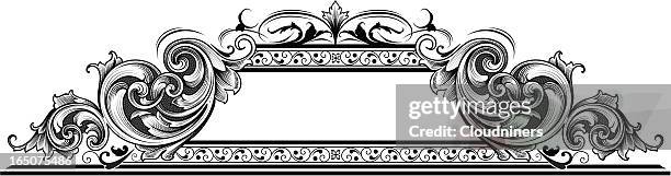 ornamenten header - cartouche stock-grafiken, -clipart, -cartoons und -symbole