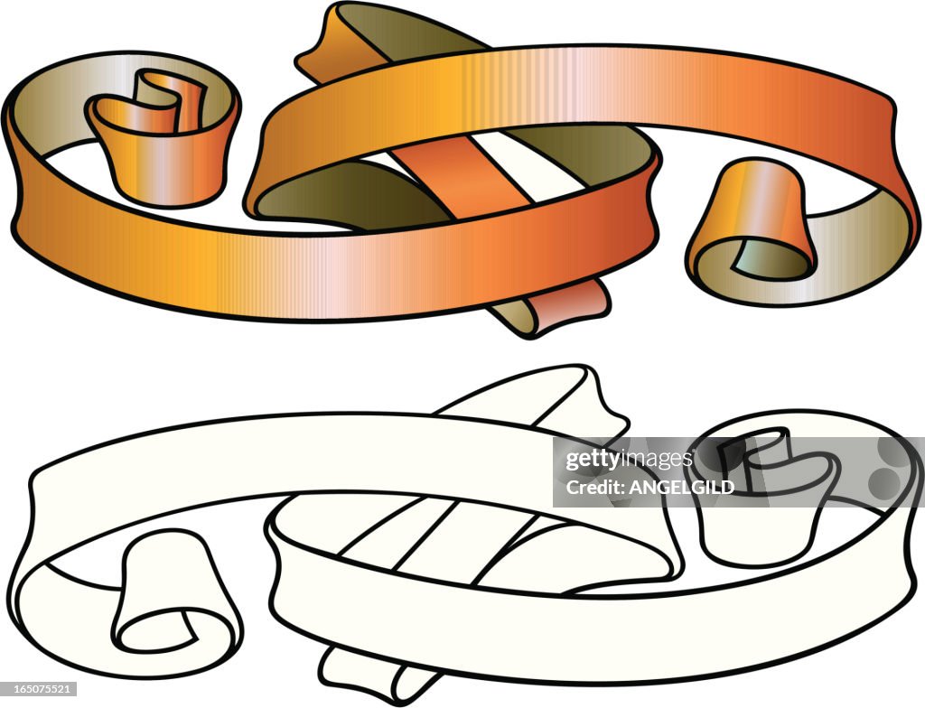 Descriptive Lettering Ribbon Lettering Ribbons High-Res Vector Graphic - Getty Images