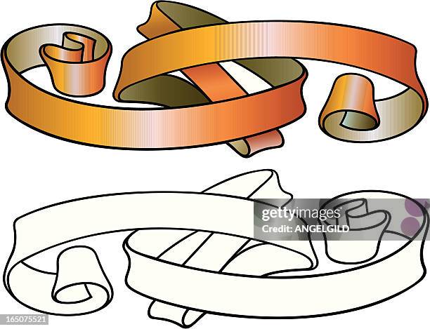 lettering ribbons - scroll bar clip art stock illustrations