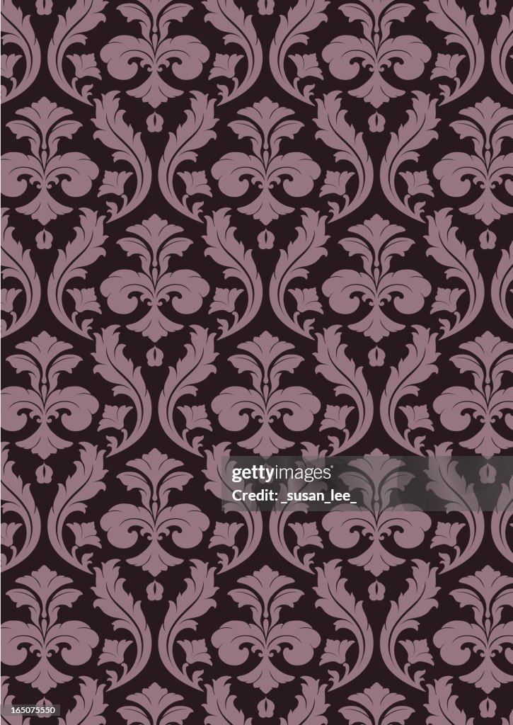 Antique rococo seamless pattern