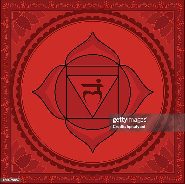 chakra one (vector) - chakra stock illustrations