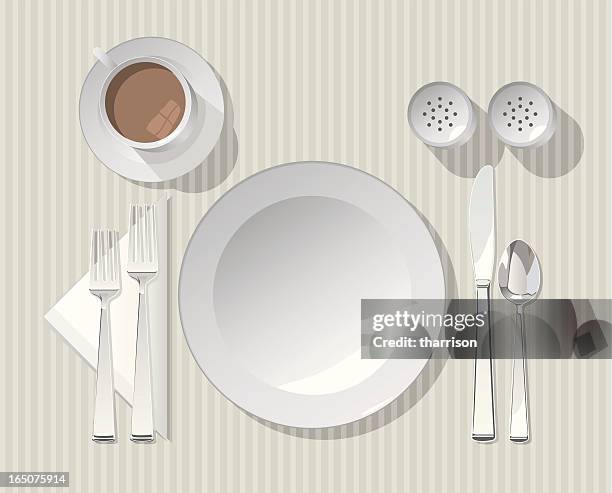 vector formal place setting - formal dining stock illustrations