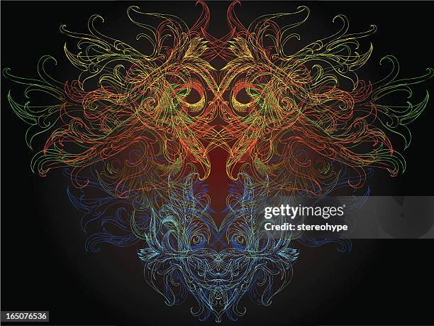 mystical presense - mandala background stock illustrations