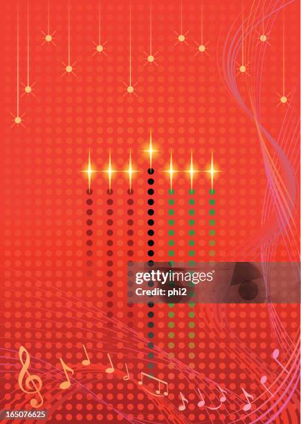 lighted candles kwanzaa art vector - candlelight background stock illustrations