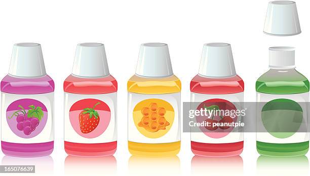 cough syrup - cough medicine stock illustrations