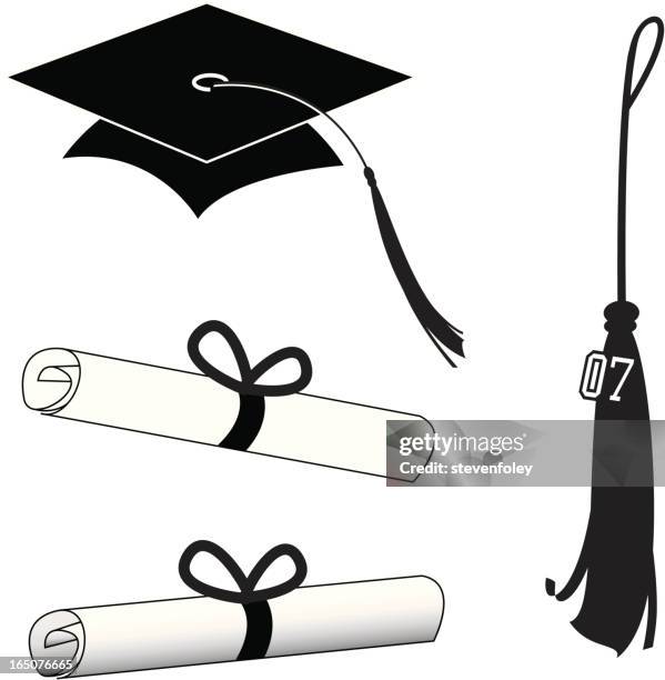 graduation - tassel stock illustrations