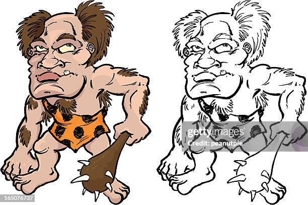 ilustraciones, imágenes clip art, dibujos animados e iconos de stock de caveman - cromagnon