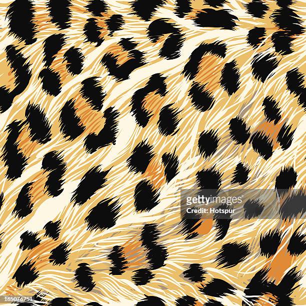 leopard fur (seamless tile) - animal wildlife stock illustrations