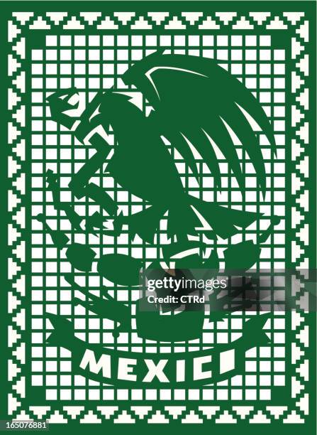 ilustrações, clipart, desenhos animados e ícones de festa mexicana cortar papel - eagles celebration