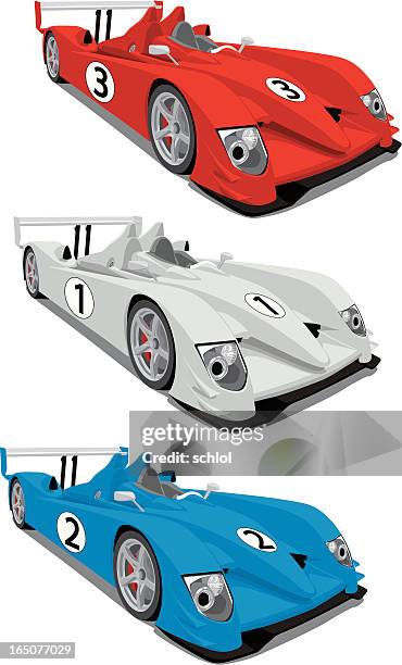 le mans rennwagen - auto silber stock-grafiken, -clipart, -cartoons und -symbole