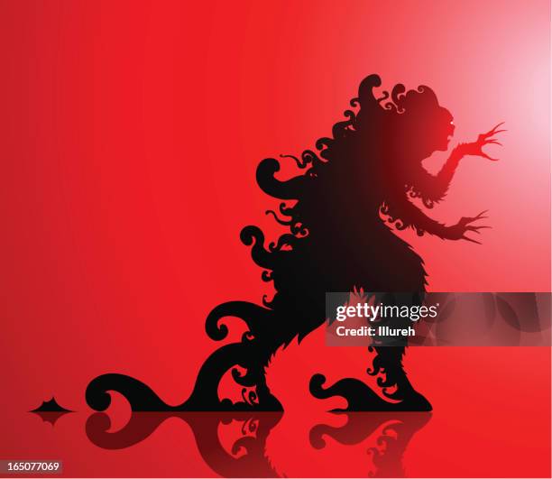 horror creature - devil stock illustrations