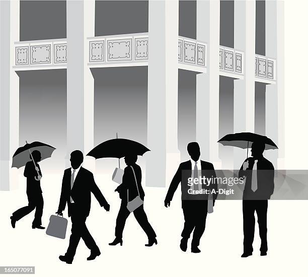 businessumbrellas - black tie点のイラスト素材／クリップアート素材／マンガ素材／アイコン素材