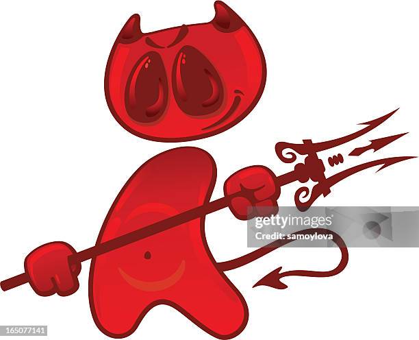 little devil - devil horns tail stock illustrations