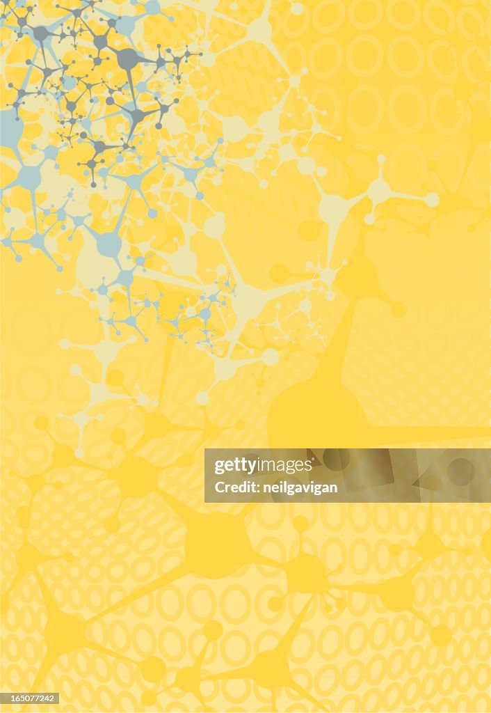 Orange and Blue Network Splatter Background