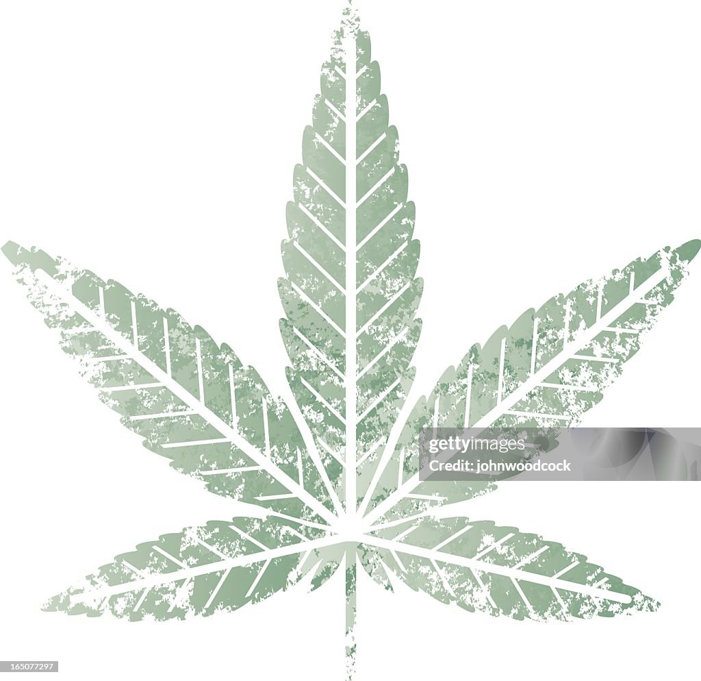 Cannabis leaf stencil