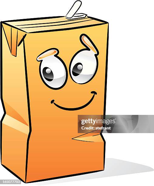 orange juice brick - fruit juice bottle stock illustrations
