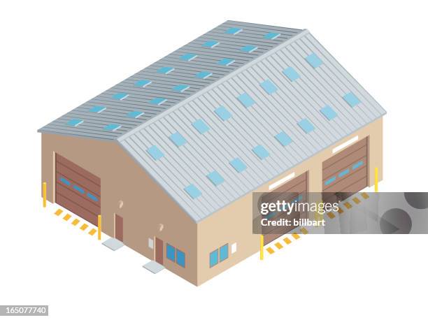 stockillustraties, clipart, cartoons en iconen met isometric warehouse - storage compartment