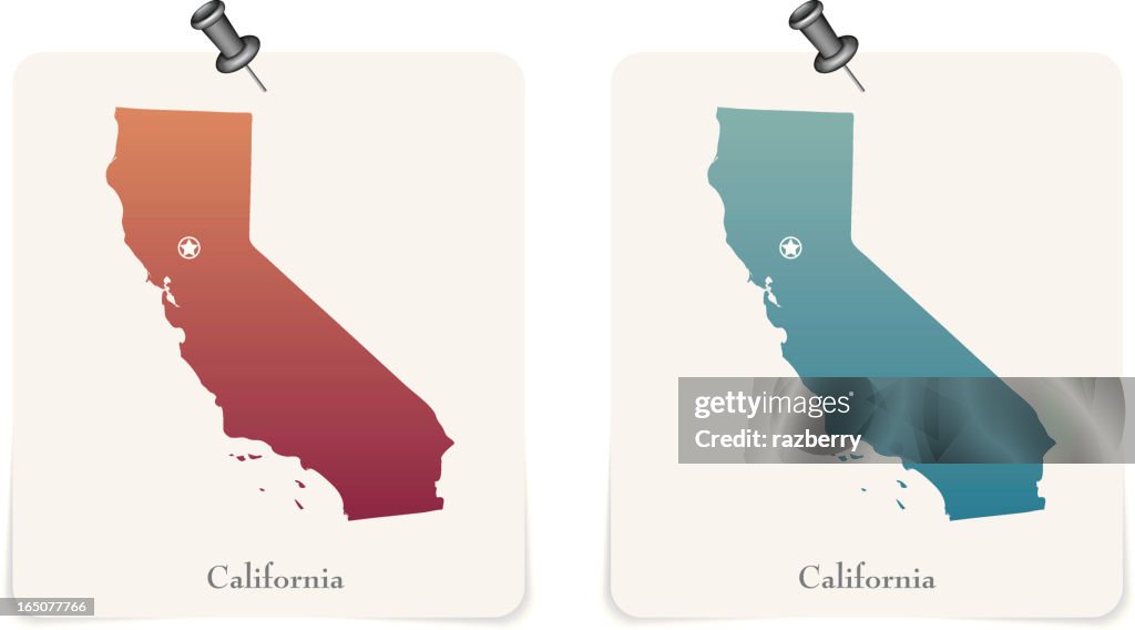 California state red and blue cards
