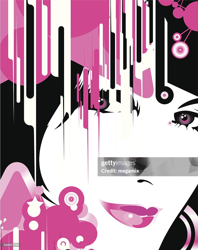 Pink Portrait Pink Portrait High-Res Vector Graphic - Getty Images