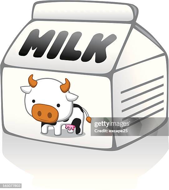 milk carton - calf stock illustrations