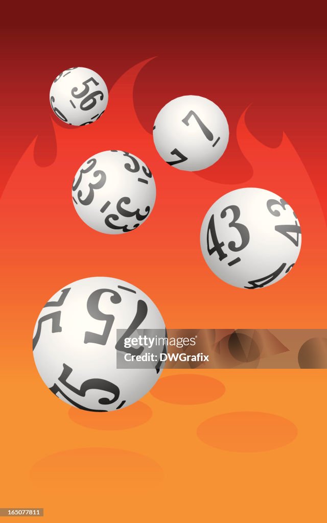 Flaming Hot Spot Keno Balls