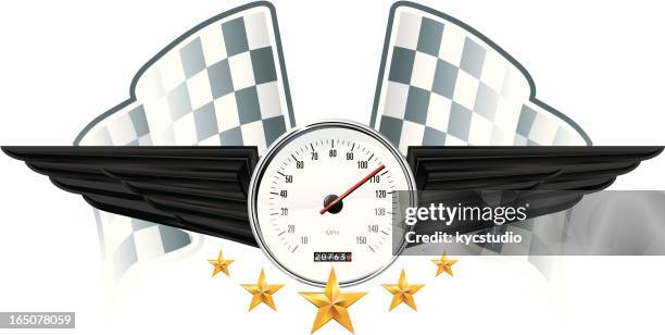 racing emblem speed - car dashboard stock illustrations