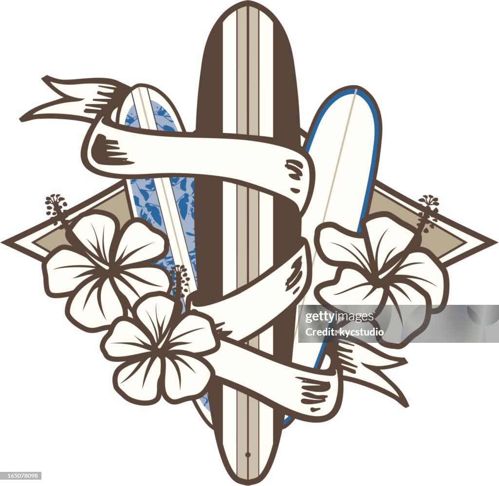 Surfboard emblem