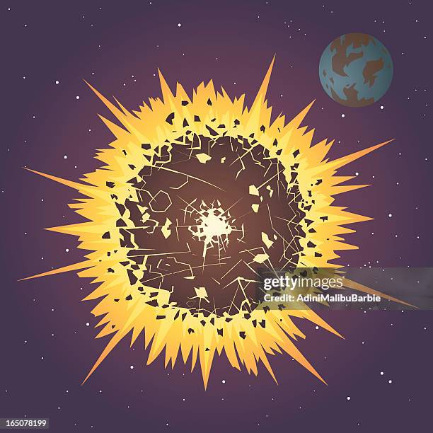 ilustraciones, imágenes clip art, dibujos animados e iconos de stock de explosión de espacio - big bang