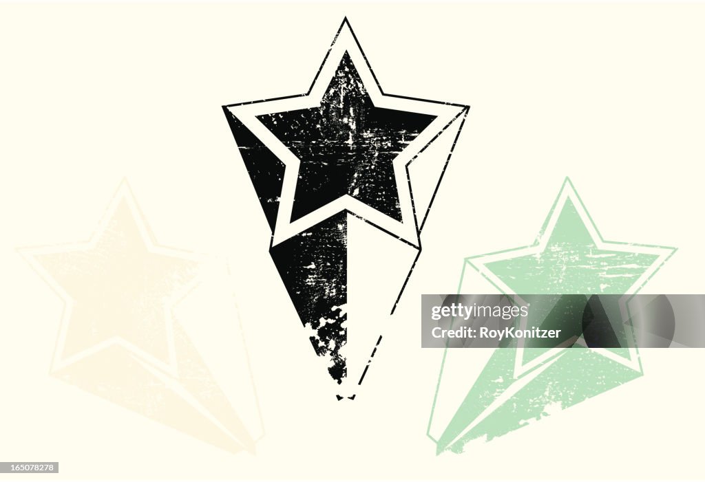 Aged and weathered shooting star collection