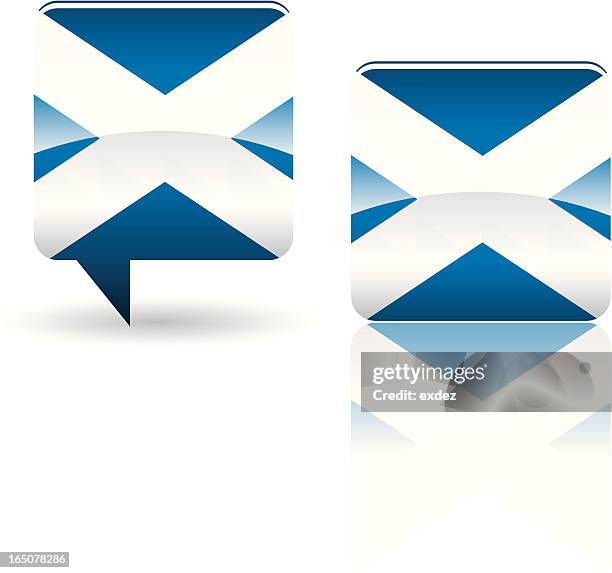 nationalflagge of schottland - scotland stock-grafiken, -clipart, -cartoons und -symbole