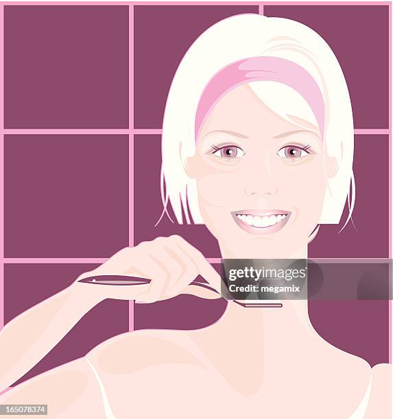 toothpaste. - mouth smirk stock illustrations