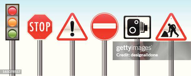 ilustraciones, imágenes clip art, dibujos animados e iconos de stock de las indicaciones detalladas de - stop sign pole