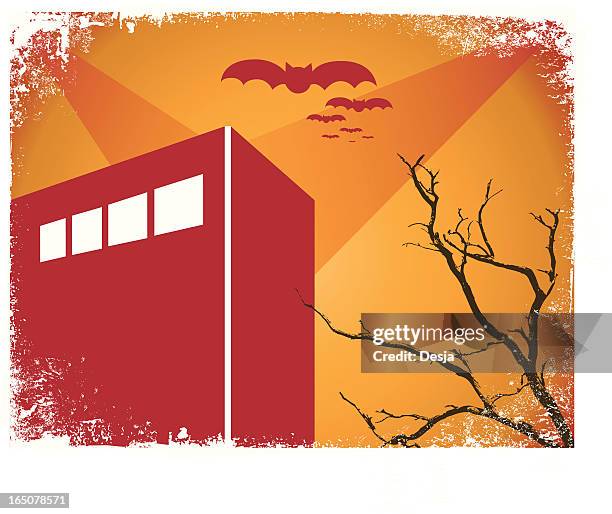 bats soaring high in the night - flying bat stock illustrations